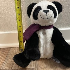 Ben Bridge Benny Bear XXXI 2017 Panda Plush Purple Scarf Zipper Pouch 9 Inch