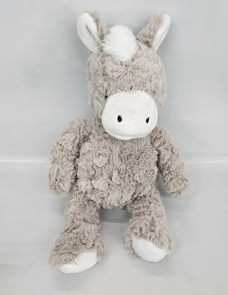 Carters Plush Toy Stuffed Animal Baby Donkey Horse Pony Gray White Lovey