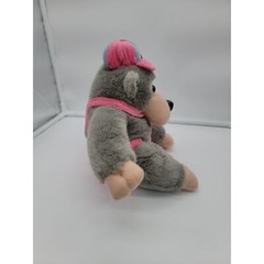 Rare HTF VTG Rhode Island Novelty Plush Stuffed Toy Gorilla Monkey 8″ Pink Blue