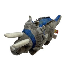 Adventure Planet Dinosaur Triceratops Plush Toy Gray Blue Soft Stuffed Animal
