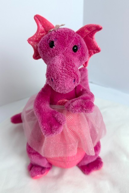 Douglas Pink Dragon Plush Ballerina Tutu Stuffed Animal Sparkle Wings Soft Toy