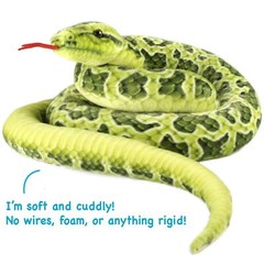 Gustavo the Green Anaconda | 100 Inch Stuffed Plush Snake | by Tiger Tale Toys
