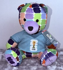 FIFA World Cup 2026 10-Inch Colorful Bear Plush – Official 2026 World Cup Rare