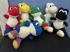 Lot of 6 Yoshi Toysite Plush 1999 Rare N64 Red Blue Black Yellow Green White