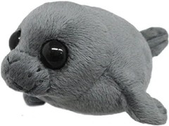 New Sanei Boeki Pururun Marine Baikal Seal Plush Toy Length 13cm from Japan