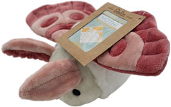 Bellzi Moth Plush Mothi White Body Pink Wings 6 in Stuffed Animal New w Tags