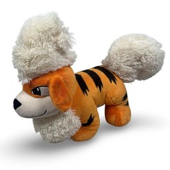 Build-A-Bear Pokemon Growlithe Plush Animal Orange White Black 2021 NO SOUND
