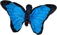 Zugar Land Plush Toy Sparkle Butterfly (Blue Morph) 12 inch Wide