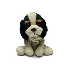 Russ Berrie Luv Pets Sparks Dog Bean Bag Stuffed Toy Spaniel 5”