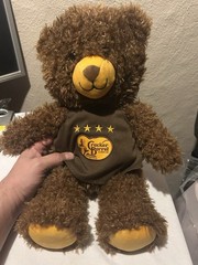 Cracker Barrel Employee Brown Teddy Bear With Apron Plush Stuffed Animal Toy