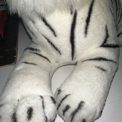 #Z19- Great American white tiger plush toy, soft stuffed animal, made in China