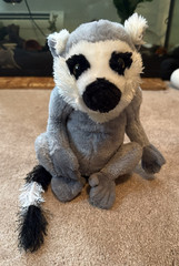 Retired Ganz Webkinz Ring-tailed Lemur Gray White Black Plush Stuffed Animal