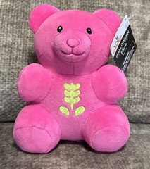Halloween Skeleton Gummy Bear Stuffed Plush~HOT PINK, 6″~NEW WITH TAGS!