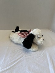 Bearington Collection Terrier Puppy Plush Rattle Stuffed Animal Dog Black White
