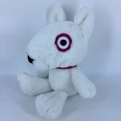 Target 10” White Bullseye Plush Dog Exclusive 2023 Stuffed Toy Animal