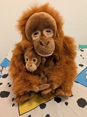 Circo Plush Orangutan Mom Holding Baby Soft Stuffed Animall Toy Doll 12″
