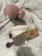 Greenbrier Kimberly Cherry Blossom Plush Stuffed Toy, Pink White Brown, 6-14in