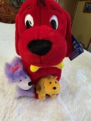 Clifford the Big Red Dog and Friends 14″ Plush Cleo & T-Bone Scholastic NEW