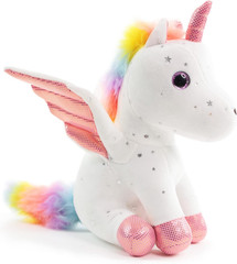 8″ Unicorn Stuffed Animal – Cute Plush Toy Gift for 3-8 Years Old Girls, Soft Bi