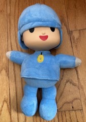 Pocoyó Plush Doll Plastic Head Toy TV Show Bandai Stuff Doll 10” RARE