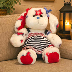 Patriotic Build A Bear Red White Blue Stars Medium 14-24 in