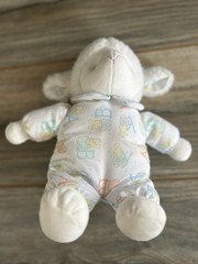 Carter’s Prestige Toy ABC Lamb Plush Lovey 10” Vintage (STAIN ON FOOT) See Pics