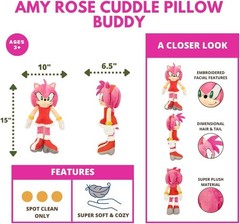Soft Anime Cuddle Pillow Buddy: Sonic The Hedgehog Amy Rose for Children