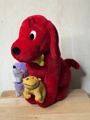 Large Scholastic CLIFFORD the BIG RED DOG /CLEO & T-BONE Plush Stuffed Animal