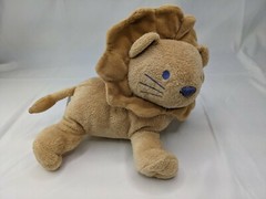Lion Plush Tan 9 Inch Dolly Inc Tan Embroidered Face Stuffed Animal Toy
