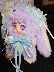 Nai Fu 100% ‘Nice To Meet You’: Blue Purple Bunny, Liquid Eyes, NEW Open, Card
