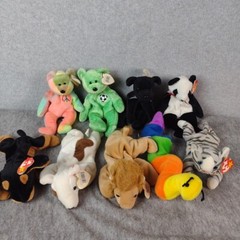 Assorted Lot of 9 Ty Beanie Babies Plush Original Tags – Start Your Collection!