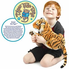 Arrow the Tiger | 2 ft Long (Paw to End of Tail) Stuffed Animal Plush Cat