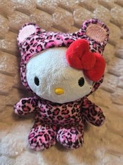 Hello Kitty Plush Pink Leopard Print Outfit 6″ with Removable Hood