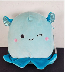 Squishmallows Loretta The Blue Dumbo Octopus Plush Doll Lovey Winking Octopus 8”