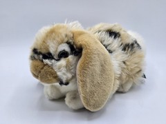 Living Nature Bunny Lop Eared Rabbit Brown Beige White Plush Toy Realistic Cute