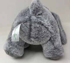 Homerbest Frosted Gray Bunny Plush Rabbit Corduroy Ears Paws Stuffed Animal Toy