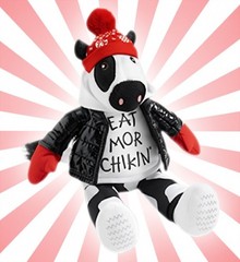 Chick-fil-A Holiday 2025 Plush Cow Doll Toy Snow Day Christmas 9″