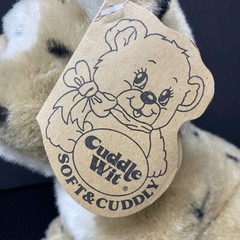 Vintage Cuddle Wit Cheetah Leopard Plush 1993 Stuffed Animal Beige Black Spots
