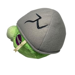 Angry Birds Green Pig Bad Piggies Corporal Gray Helmet Plush 7” x 5.5” NO SOUND