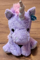Kelly Toy Plush Purple Silver Glittery Unicorn 13 inch Foil Dot Plush