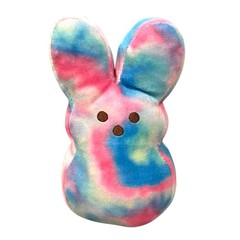 Peeps Just Born Tie Dye Rainbow Bunny Rabbit Plush Stuffed Animal Small 6″