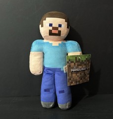 2022 Mojang Minecraft Steve Plush, 9 Inches Tall, Tags Intact
