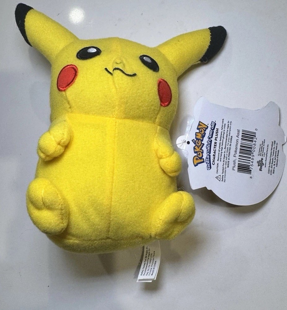 POKÉMON PIKACHU 6” CHARACTER PLUSH (2019) TOY FACTORY, NEW, FREE SHIPPING