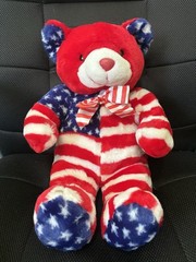 Sugar Loaf Patriotic Teddy Bear American Flag Plush 12” Stars & Stripes USA