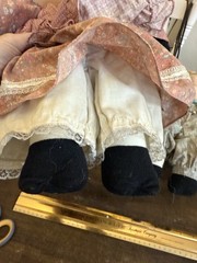 2 Vintage Americana Plush Pigs Stuffed Decorative Piggy Dolls w/ Clothes 17″ EUC