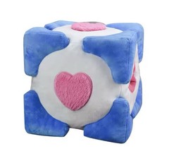 PORTAL COMPANION CUBE PLUSH 25CM APERTURE SCIENCE CUBIC STUFFED ANIMAL GAME GIFT