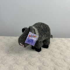 Zoona Javelina Plush Stuffed Animal Toy Gray Black 2010 The RGU Group 6″