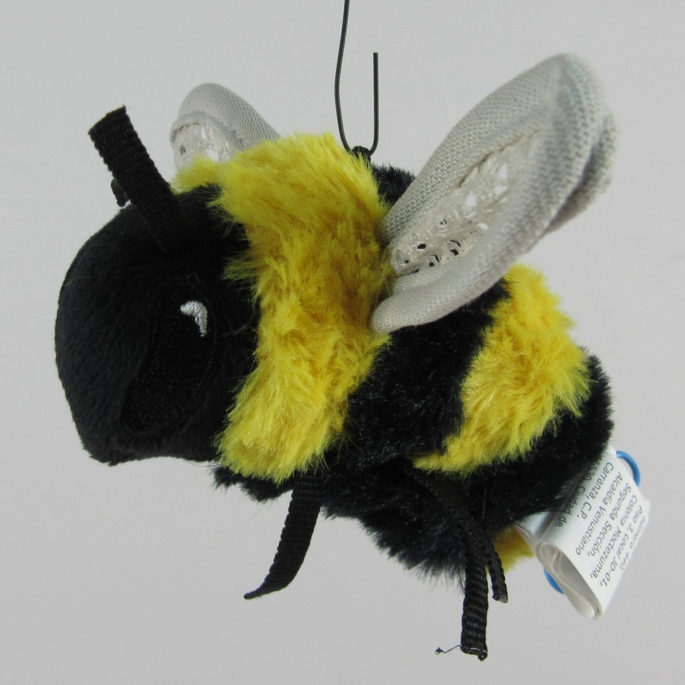 Ikea 3.25″ Mini-Bumblebee Black Yellow Gray Skogsduva Plush Stuffed 805.769.27