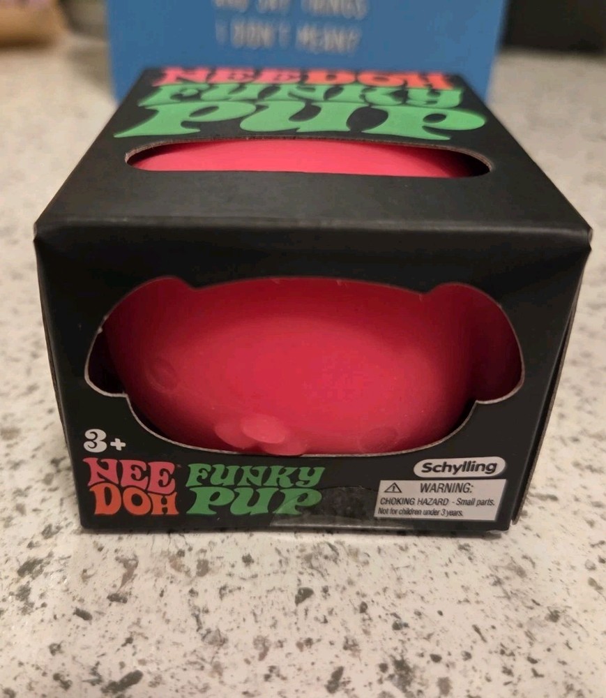 New Nee Doh Needoh Funky Pup Pink Squeeze Ball Super Squish In Hand FAST SHIP