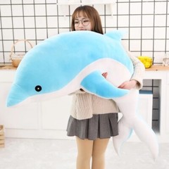 160cm Large Kawaii Dolphin Plush Soft Stuffed Toy Sleeping Pillow Gift